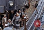 Image of Fighting fire on US Navy LST from kamikaze attack Pacific Theater, 1945, second 26 stock footage video 65675070702