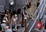 Image of Fighting fire on US Navy LST from kamikaze attack Pacific Theater, 1945, second 28 stock footage video 65675070702