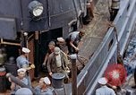 Image of Fighting fire on US Navy LST from kamikaze attack Pacific Theater, 1945, second 31 stock footage video 65675070702
