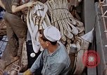 Image of Fighting fire on US Navy LST from kamikaze attack Pacific Theater, 1945, second 51 stock footage video 65675070702