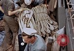 Image of Fighting fire on US Navy LST from kamikaze attack Pacific Theater, 1945, second 52 stock footage video 65675070702