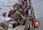 Image of Fighting fire on US Navy LST from kamikaze attack Pacific Theater, 1945, second 58 stock footage video 65675070702