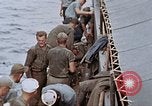 Image of Fighting fire on US Navy LST from kamikaze attack Pacific Theater, 1945, second 60 stock footage video 65675070702