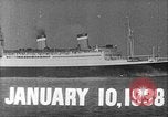 Standbild SS Manahattan Rückkehr vom Krieg zerrütteten Europa United States USA, 1938, aus Sekunde 4 historischem Filmmaterial Videoclip 65675070726