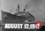 Standbild SS Manhattan wird USS Wakefield New York City USA, 1941, aus Sekunde 4 historischem Filmmaterial Videoclip 65675070728