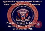 Image of voting rights legislation United States USA, 1965, second 47 stock footage video 65675070903