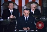 Image of President Johnson address to Congress on Voting Rights Washington DC USA, 1965, second 52 stock footage video 65675070904