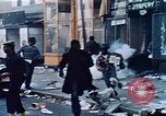 Image of burning building in riot after death of Martin Luther King Jr Washington DC USA, 1968, second 26 stock footage video 65675070919