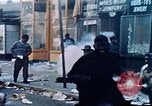 Image of burning building in riot after death of Martin Luther King Jr Washington DC USA, 1968, second 27 stock footage video 65675070919