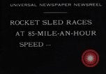 Standbild rocket Sled Syracuse New York USA, 1931, aus Sekunde 3 historischem Filmmaterial Videoclip 65675070926