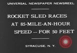 Standbild rocket Sled Syracuse New York USA, 1931, aus Sekunde 8 historischem Filmmaterial Videoclip 65675070926