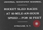 Standbild rocket Sled Syracuse New York USA, 1931, aus Sekunde 9 historischem Filmmaterial Videoclip 65675070926