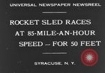 Standbild rocket Sled Syracuse New York USA, 1931, aus Sekunde 11 historischem Filmmaterial Videoclip 65675070926