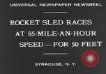 Standbild rocket Sled Syracuse New York USA, 1931, aus Sekunde 12 historischem Filmmaterial Videoclip 65675070926