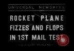 Standbild rocket Flugzeug mail Test Greenwood Lake New York USA, 1936, aus Sekunde 1 historischem Filmmaterial Videoclip 65675070941