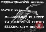 Image of wild ducks Seattle Washington USA, 1932, second 3 stock footage video 65675070958