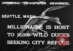 Image of wild ducks Seattle Washington USA, 1932, second 11 stock footage video 65675070958