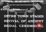 Image of bridal ceremony Kyoto Japan, 1932, second 1 stock footage video 65675070959