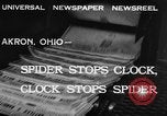 Image of spider in clock Akron Ohio USA, 1932, second 8 stock footage video 65675070961