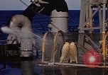 Image of penguins Antarctic Ocean, 1947, second 38 stock footage video 65675071021