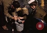 Image of penguins Antarctic Ocean, 1947, second 54 stock footage video 65675071021