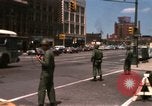 Image of United States soldiers on Guard duty in City Detroit Michigan USA, 1967, second 8 stock footage video 65675071096