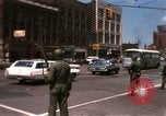 Image of United States soldiers on Guard duty in City Detroit Michigan USA, 1967, second 13 stock footage video 65675071096