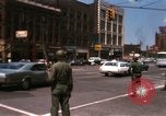 Image of United States soldiers on Guard duty in City Detroit Michigan USA, 1967, second 15 stock footage video 65675071096