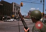 Image of United States soldiers on Guard duty in City Detroit Michigan USA, 1967, second 22 stock footage video 65675071096
