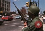 Image of United States soldiers on Guard duty in City Detroit Michigan USA, 1967, second 36 stock footage video 65675071096