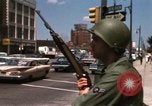 Image of United States soldiers on Guard duty in City Detroit Michigan USA, 1967, second 43 stock footage video 65675071096