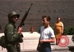 Image of United States soldiers on Guard duty in City Detroit Michigan USA, 1967, second 45 stock footage video 65675071096