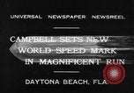 Image of new world speed record Daytona Beach Florida USA, 1932, second 3 stock footage video 65675071112
