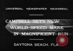 Image of new world speed record Daytona Beach Florida USA, 1932, second 6 stock footage video 65675071112