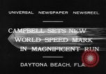 Image of new world speed record Daytona Beach Florida USA, 1932, second 8 stock footage video 65675071112