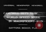 Image of new world speed record Daytona Beach Florida USA, 1932, second 10 stock footage video 65675071112