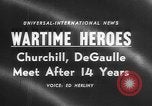 Image of Churchill and De Gaulle meeting Paris France, 1958, second 1 stock footage video 65675071114