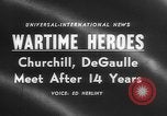 Image of Churchill and De Gaulle meeting Paris France, 1958, second 3 stock footage video 65675071114