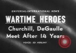 Image of Churchill and De Gaulle meeting Paris France, 1958, second 4 stock footage video 65675071114