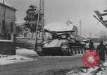 Image of US Soldiers examine damaged US M4 and German Panther tank Sterpigny Belgium, 1945, second 32 stock footage video 65675071156