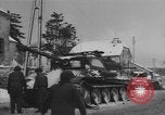 Image of US Soldiers examine damaged US M4 and German Panther tank Sterpigny Belgium, 1945, second 42 stock footage video 65675071156