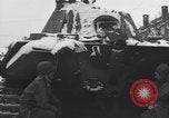 Image of US Soldiers examine damaged US M4 and German Panther tank Sterpigny Belgium, 1945, second 48 stock footage video 65675071156