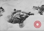 Image of Bodies of dead German soldiers in snow Ambleve Belgium, 1945, second 51 stock footage video 65675071159