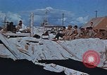 Image of Religious services at a bomb crater on Midway Island Pacific Ocean, 1942, second 10 stock footage video 65675071189