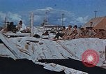 Image of Religious services at a bomb crater on Midway Island Pacific Ocean, 1942, second 11 stock footage video 65675071189