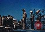Image of Religious services at a bomb crater on Midway Island Pacific Ocean, 1942, second 18 stock footage video 65675071189