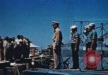 Image of Religious services at a bomb crater on Midway Island Pacific Ocean, 1942, second 19 stock footage video 65675071189
