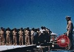 Image of Religious services at a bomb crater on Midway Island Pacific Ocean, 1942, second 21 stock footage video 65675071189