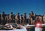 Image of Religious services at a bomb crater on Midway Island Pacific Ocean, 1942, second 26 stock footage video 65675071189