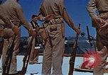 Image of Religious services at a bomb crater on Midway Island Pacific Ocean, 1942, second 31 stock footage video 65675071189